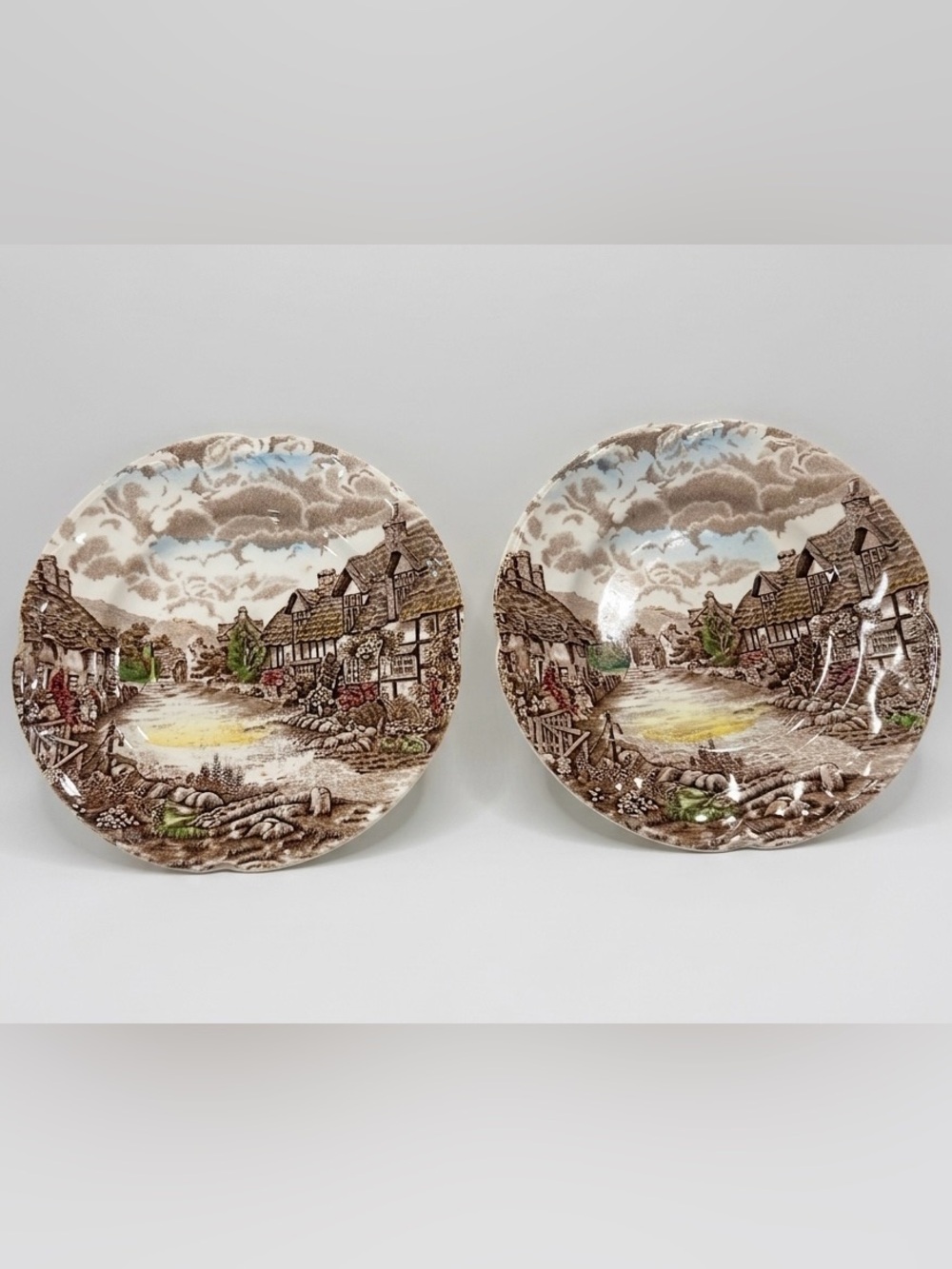 Vintage Johnson Bros Olde English Countryside Plates England Cottagecore